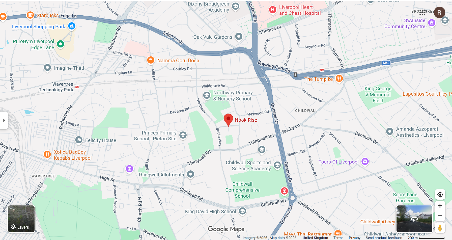 Nook Rise map
